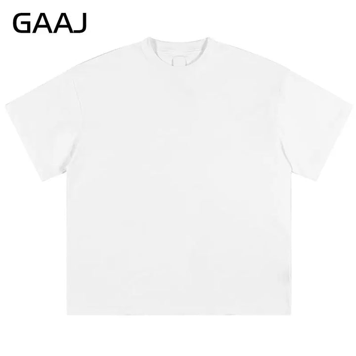 100 HeavyWeight Cotton T shirt Men Women,Short Sleeve Hip Hop Tops,Solid Oversized Tee Shirts,Plain Fashion Clothes 8.8oz 250gsm