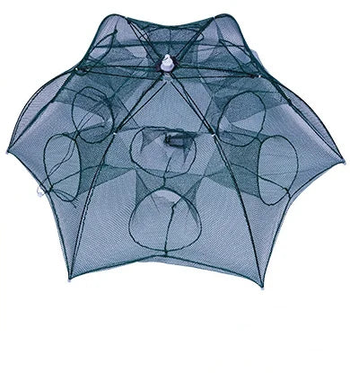 24/20/16/12/10/8/6/4 Holes Portable Fishing Net Shrimp Cage Nylon Foldable Fish Trap Folding Outdoor Automatic Collapsible