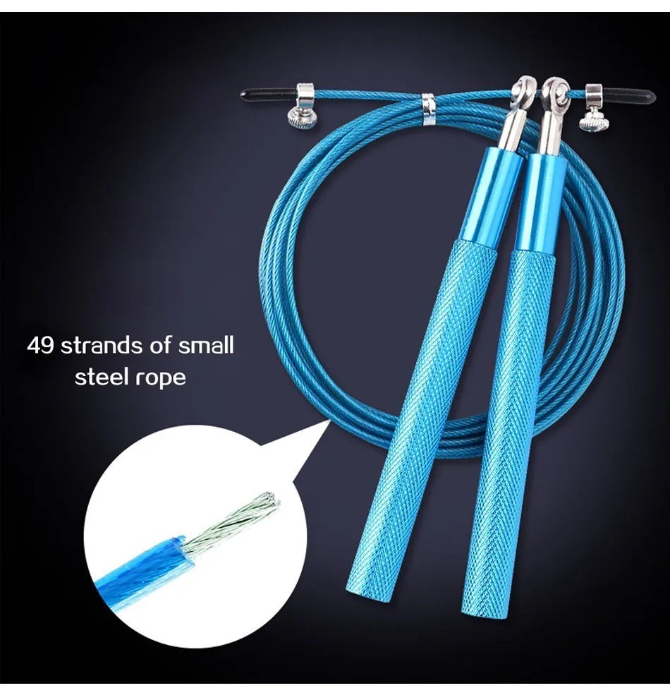 1PCS Jump Rope Ultra-speed Skipping Rope Steel Wire jumping ropes for Boxing Gym Fitness Training 3 Meters Adjustable Speed Gym