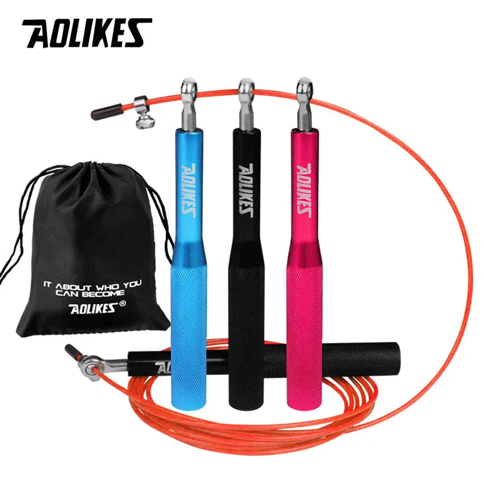 AOLIKES Crossfit Jump Rope Professional Speed Bearing Skipping Fitness Workout Training Equipement MMA Boxing Home Exercise