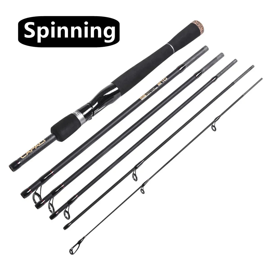 CAPACI Lure Fishing Rod 2.1/2.4/2.7M Carbon Spinning Casting Baitcasting Travel Lure Rod ML Straight Handlebar sea Fishing Rod