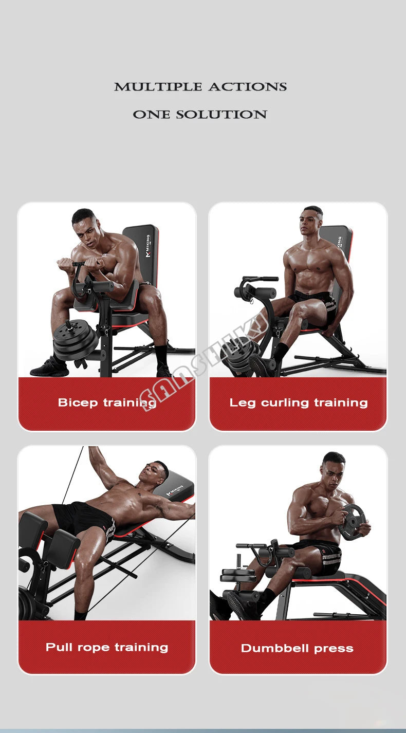 New Upgraded Multi-function Weightlifting Bench, Home Abdominal Waist Fitness Bench, Dumbbell Training Auxiliary Stool