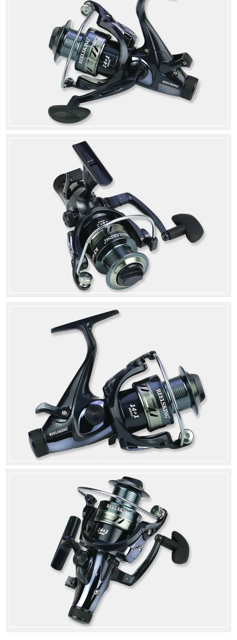 Max 8-25KG Drag 14+1 BB Carp Front Rear Double Brake Spinning Fishing Reel Metal Spool fishing tools fishing reel saltwater