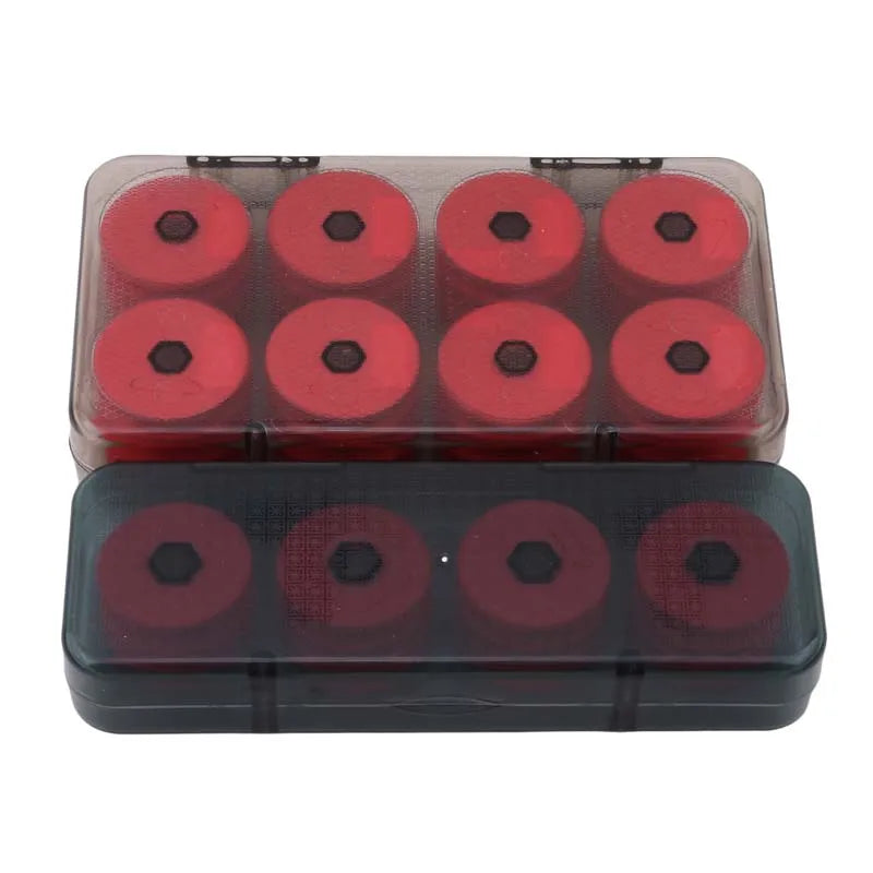 8/16Pcs Foam Winding Board Fishline Shaft Bobbin Spools Tackle Box Red Lines Fish Mainline Assembly Boxes Fishing Accessory