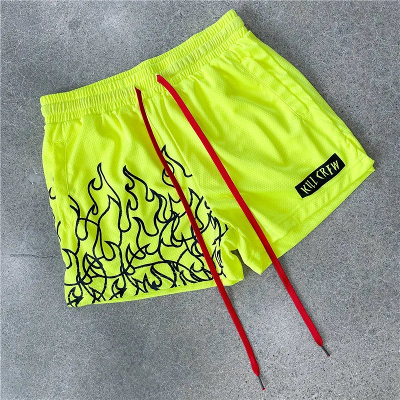 Summer new mesh sports men's fitness shorts, running basketball training, casual quick drying breathable shorts