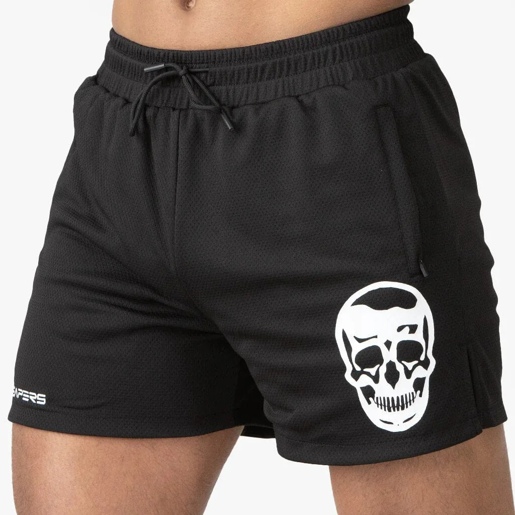 2024 New Muscle fitness quarter pants men's summer training mesh breathable athletic shorts