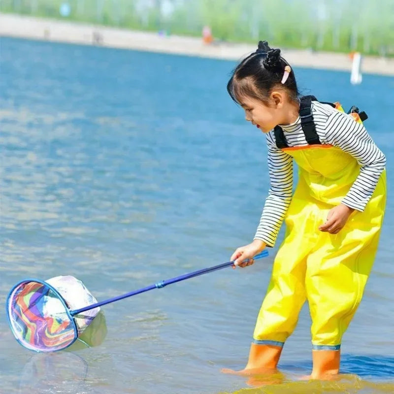 Carbon Fiber Kids Dip Net for Outdoor Insect Catching Butterfly Fishing Dip Net Tadpole and Fish Collection Fishing Net Gear