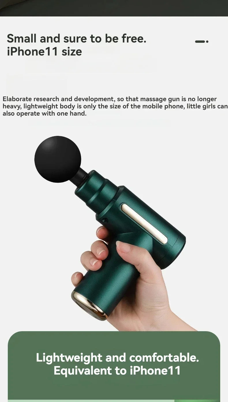 Mini Massage Gun Fascia Machine Muscle Relaxation Vibrating Gun Rod Massage Fitness Equipment Neck Grab Fascia Gun