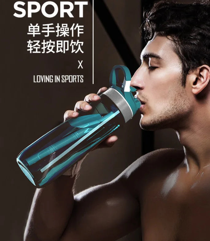 750ml/1000ml Tritan Material Water Bottle With Straw Eco-Friendly Durable Gym Fitness Outdoor Sport Shaker Drink Bottle