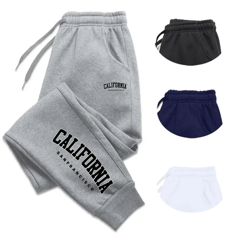 California Printed Jogging Pants Sports Pants Fitness Running Trousers Sports Style Sweatpants Pants Men Tracksuit Sweatpants