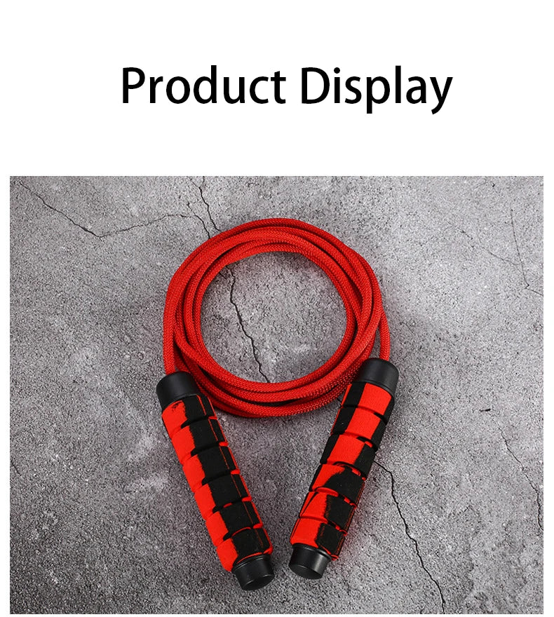 Jump Rope Crossfit Boxing Heavy Skipping Rope Foam Grip Handles for Fitness Workouts Endurance Strength Training