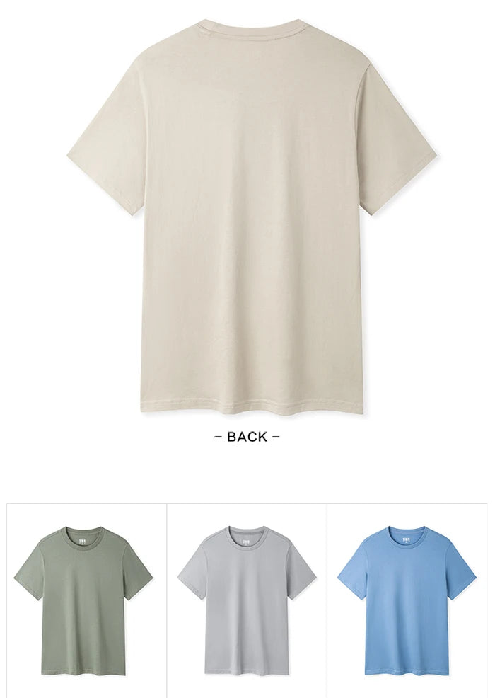 SEMIR T-shirt Men 2024 Spring New Daily Simple Commuting Casual Classic Trendy Solid Color Round Neck Short-sleeved T-shirt