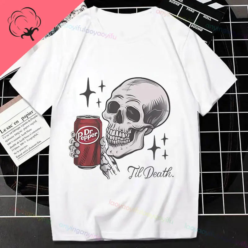 Half Human Half Dr Pepper- Diet Dr Pepper Women's Fashion TShirt Pure Cotton Pure Humor Style All Season Essential T-shirt