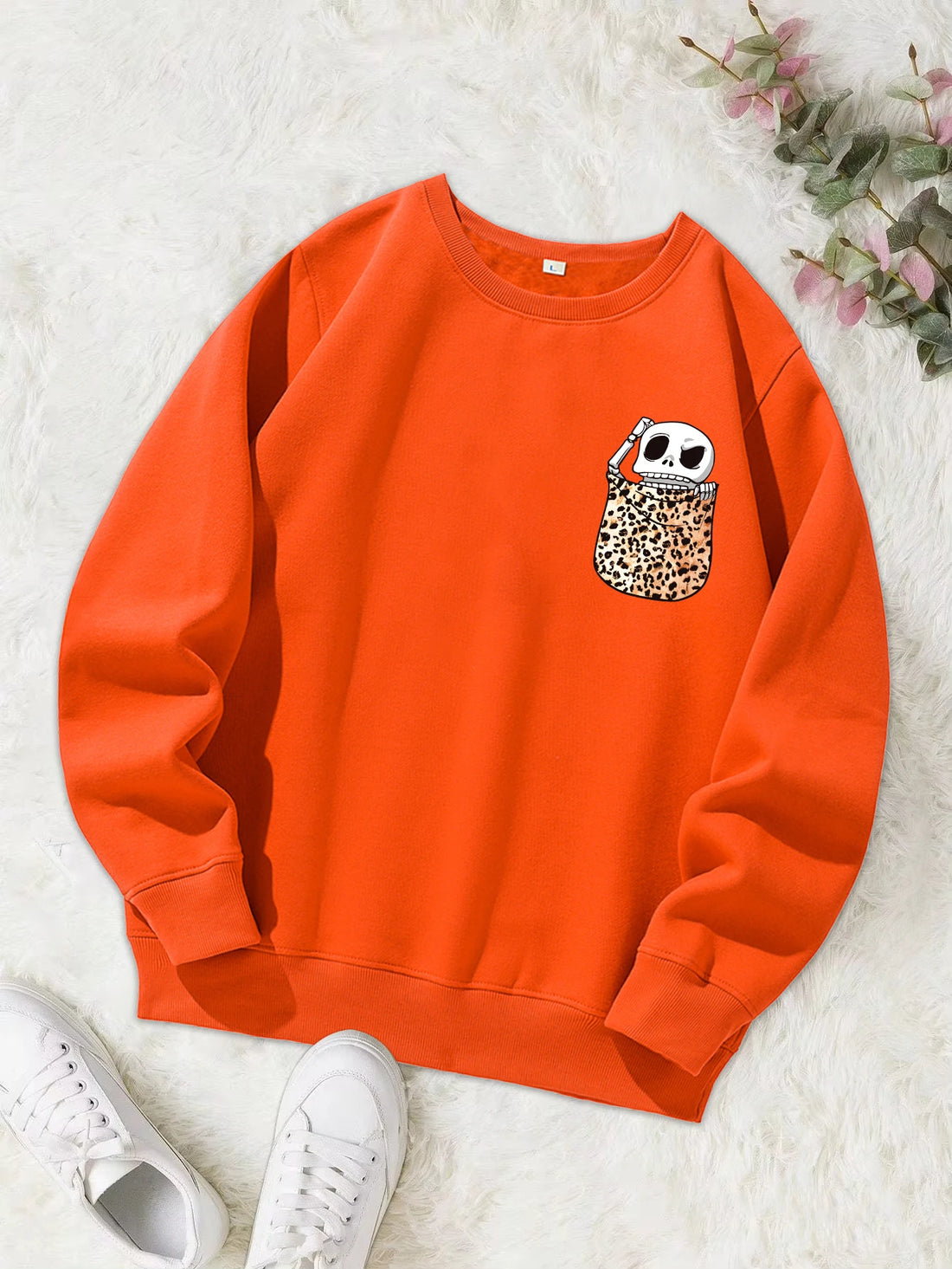 A Skull In The Pocket Funny Print Female Sweatshirt Harajuku All-Match Hoody Fashion S-Xxl Hoodies Vintage Casual Top Women