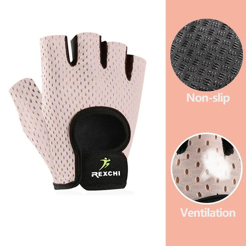 Gym Gloves Fitness Weight Lifting Gloves Body Building Training Sports Gloves Workout Half Finger Hand Protector for Women Men