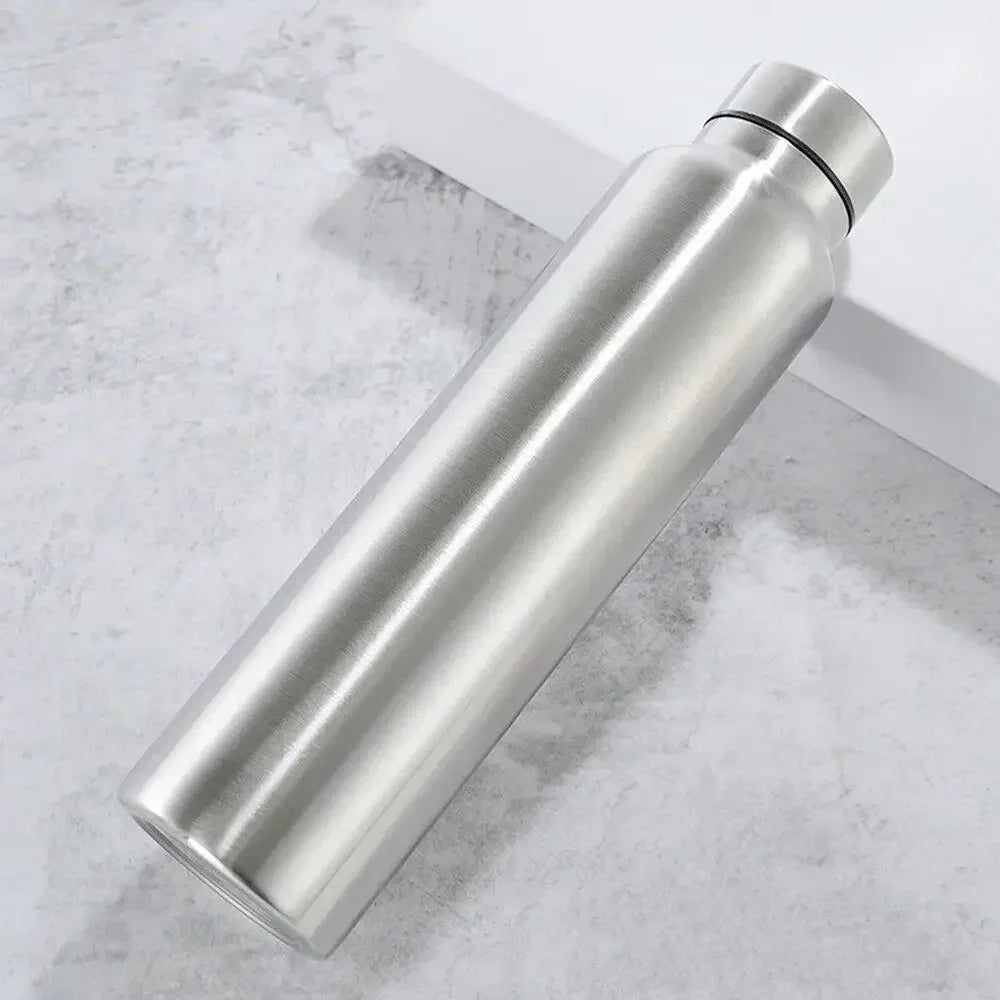 High Quality 1000ml Stainless Steel Sport Water Bottle Single-layer Rugged Water Cup Metal Flask Drinkware Camping Sports Gym