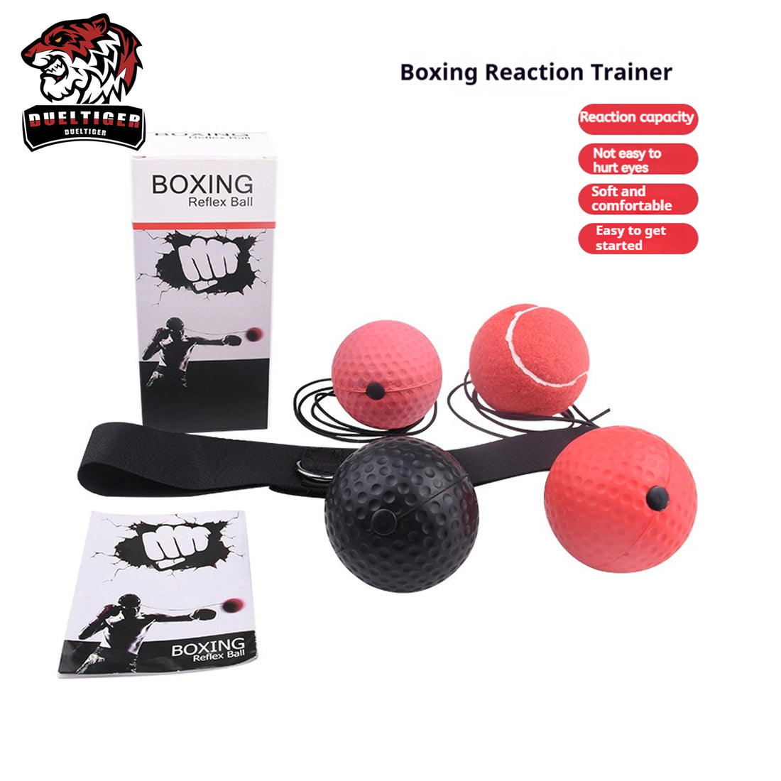 DUELTIGER Boxing Reflex Speed Ball Boxing Reflex MMA Sanda Training Hand Eye Reaction Thai Boxeo Fitness Equipment Gym PU Punch