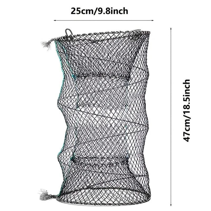 Telescopic Foldable Crayfish Crab Fish Trap Net Shrimp Lobster Cage Collapsible Portable Fishing Folding  network