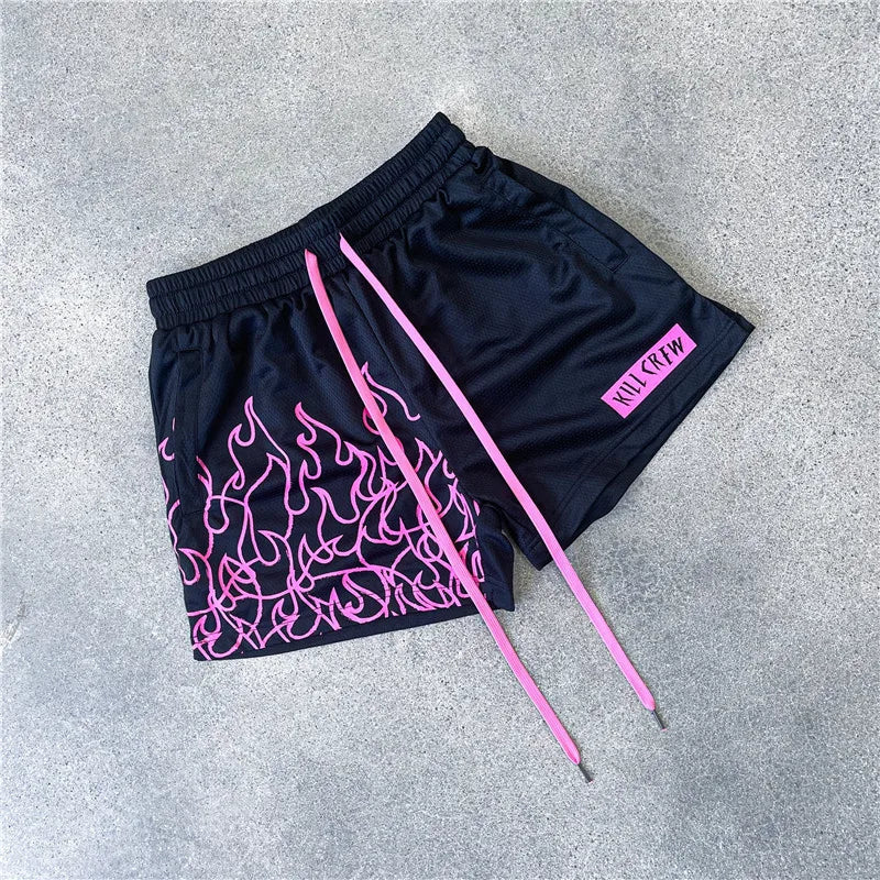 Summer new mesh sports men's fitness shorts, running basketball training, casual quick drying breathable shorts