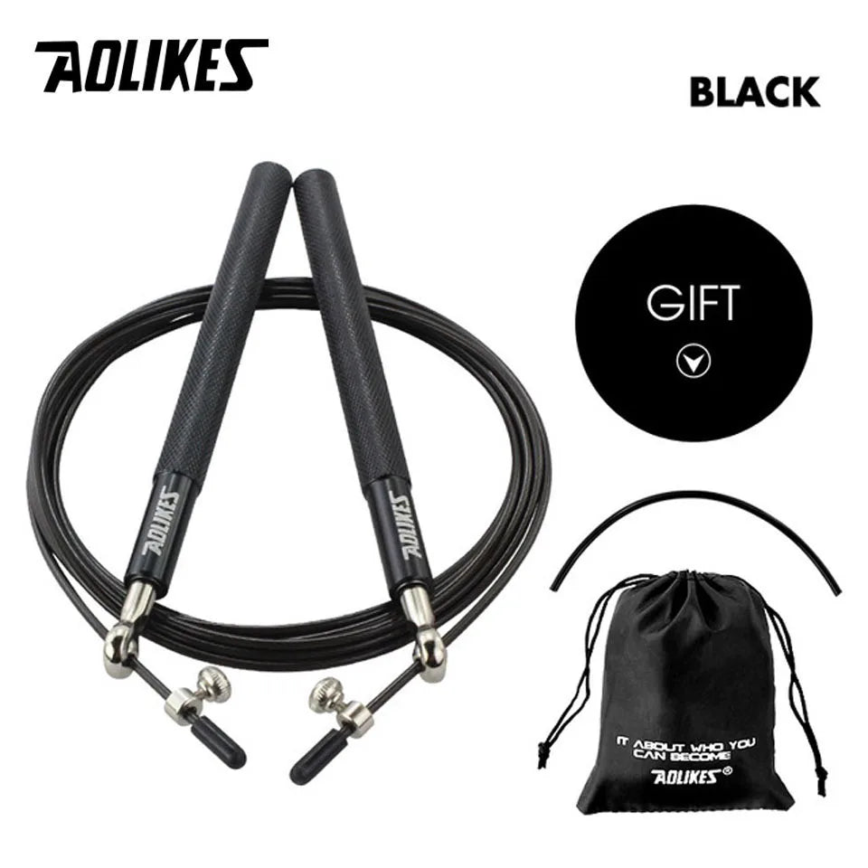 AOLIKES Crossfit Jump Rope Professional Speed Bearing Skipping Fitness Workout Training Equipement MMA Boxing Home Exercise