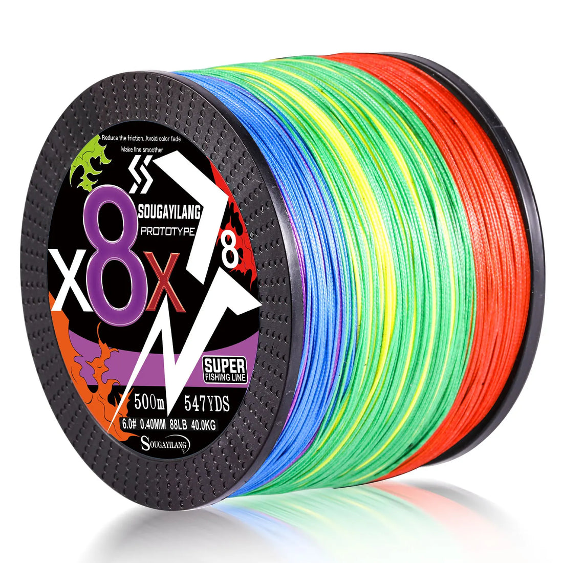 Sougayilang 8 Strands Braided Fishing Line 100M 300M Multifilament Carp Fishing Multifunction PE Fishing Line for 22-88LB Pesca